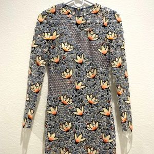 self-portrait lace dress with peony flower